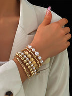 Set 1# Alloy Beaded Bracelet Set