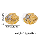 Gold And Silver Color-blocked Peanut-shaped Earrings Titanium Steel Irregular Earrings