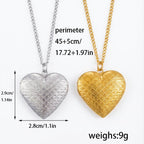 Silver Stainless Steel Heart Necklace