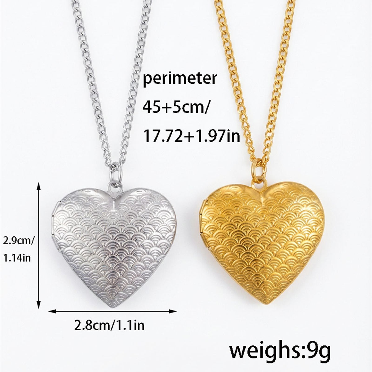 Silver Stainless Steel Heart Necklace