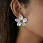 Earrings 3# Stainless Steel Petal Earrings