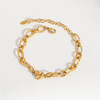 Gold Stainless Steel Heart Bracelet