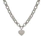 ¡¾h1225¡¿ot Clasp Heart Necklace (gold) Polished Heart Pendant Titanium Steel Bracelet Ot Necklace