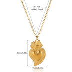 Love #8 304 Stainless Steel Heart Necklace