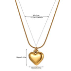 Love #8 304 Stainless Steel Heart Necklace
