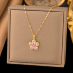 Hollowed-out Teardrop Set 2025 Sparkling Zircon Luxury Choker Necklace