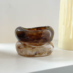 Dark Brown Brushed Irregular Resin Bracelet