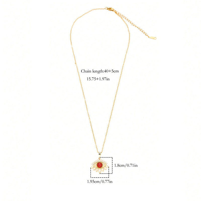 Tigers Eye 304 Stainless Steel Tiger Eye Necklace