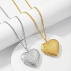Silver Stainless Steel Heart Necklace