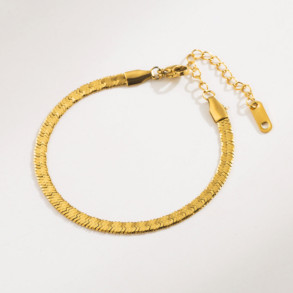 Fashion Curve Titanium Steel Snake Bone Chain Bracelet
