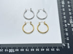 Silver Stainless Steel Round Earrings
