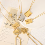 Fashion 3# Stainless Steel Diamond Love Necklace