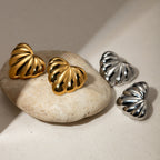 Fashion Silver Stainless Steel Geometric Earrings