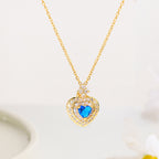 Fashion 69# Titanium Steel Diamond Geometric Necklace