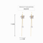Style 1 Alloy Diamond-encrusted Teardrop-shaped Earrings