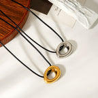 Gold Hollow Design Tarnish Free Steel Necklace