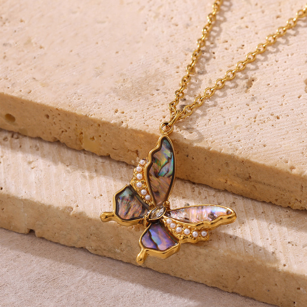 Necklace #2 304 Stainless Steel Butterfly Necklace