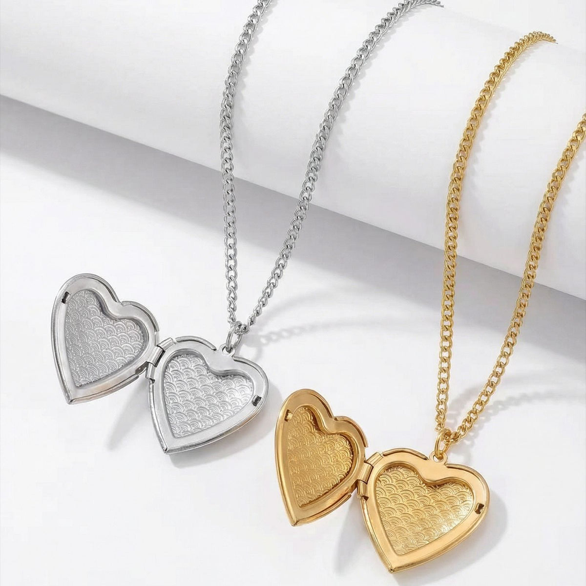 Silver Stainless Steel Heart Necklace