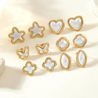 Necklace 304 Stainless Steel Pearl Heart Necklace