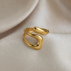 Gold Stainless Steel Irregular-shaped Ring