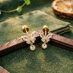 Gold 18k Gold Butterfly Pendant Screw Piercing