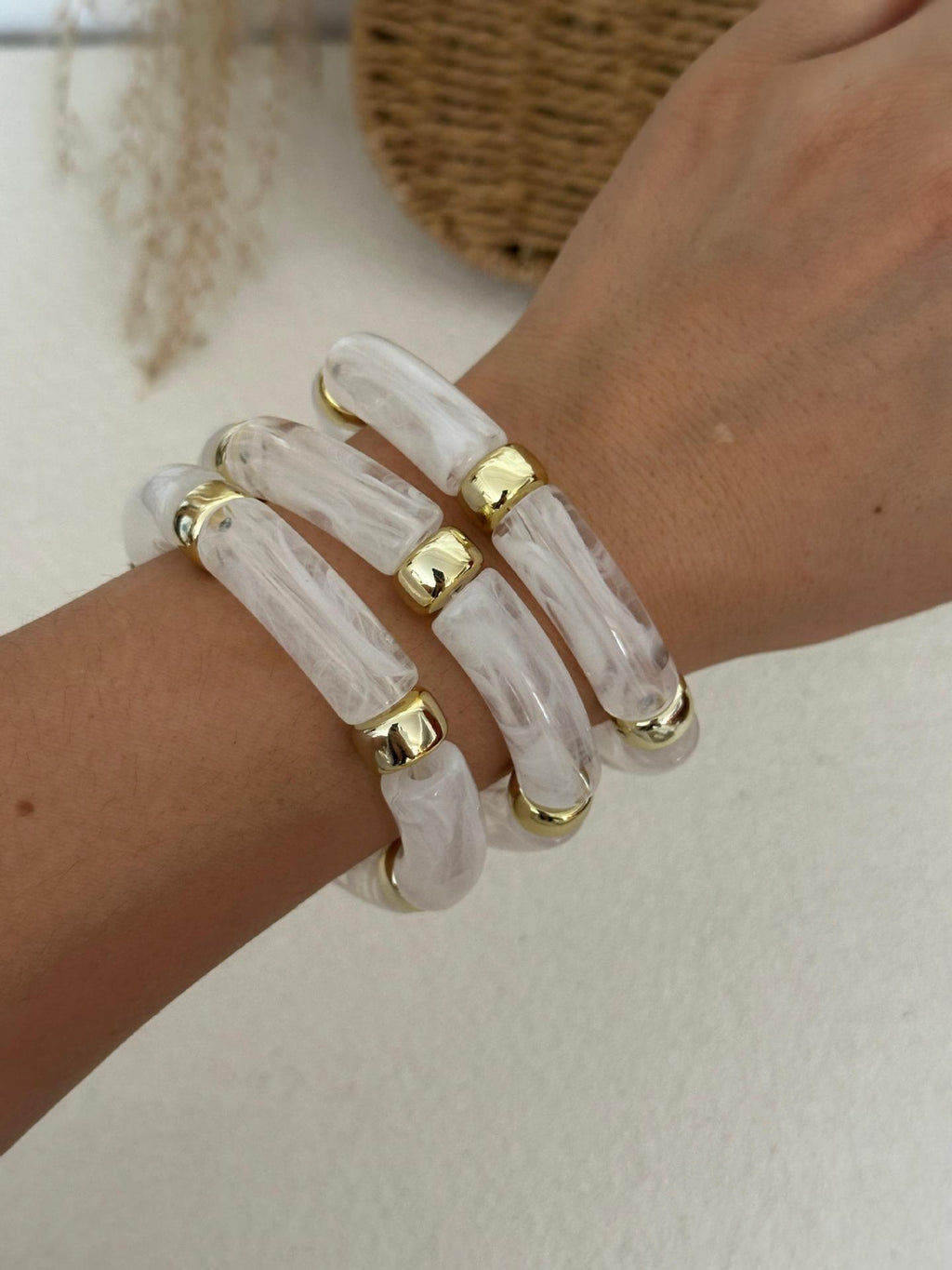 Light Brown Multi-layer Bamboo Bracelet