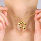 Pentagram Titanium Steel Five-pointed Star Necklace