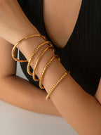 Bracelet 27# Titanium Steel Diamond Heart Bracelet