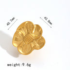 Flowers Stainless Steel Flower Ring