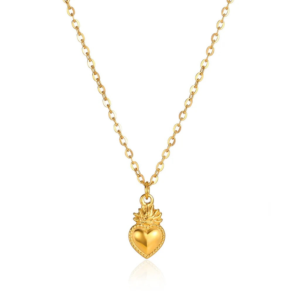 Love #8 304 Stainless Steel Heart Necklace