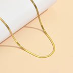 4.0 Blade Steel Color Stainless Steel Blade Chain Necklace