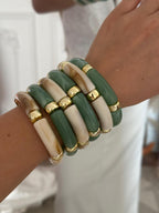 Ice Crystal White Multi-layer Bamboo Bracelet