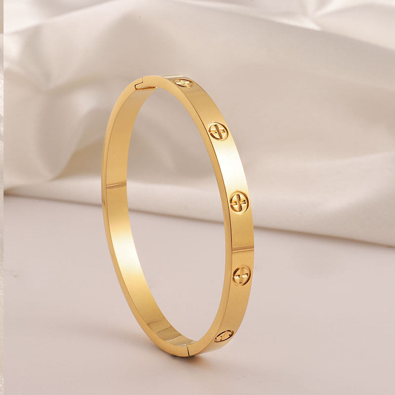 Gold Cross Bracelet Titanium Steel Cross Bracelet