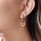 Earring #5 Stainless Steel Two-tone Irregular Shaped Earrings