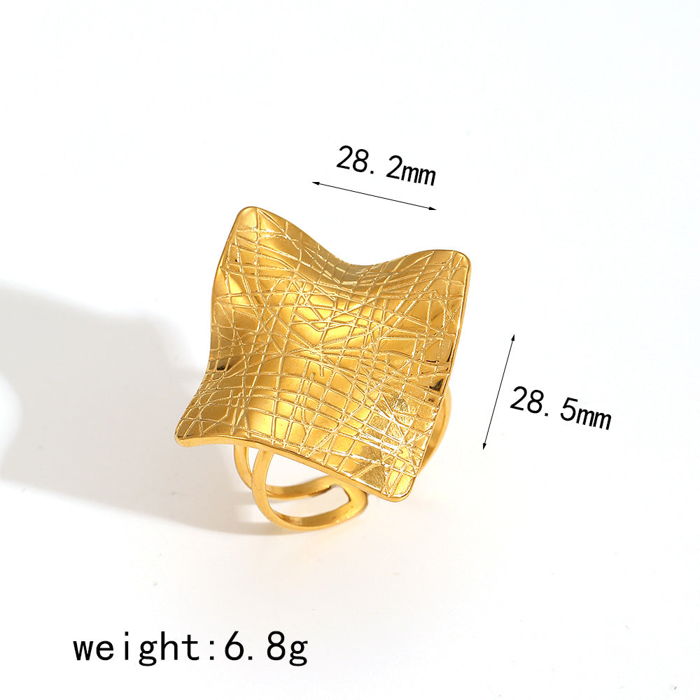 Flowers Stainless Steel Flower Ring
