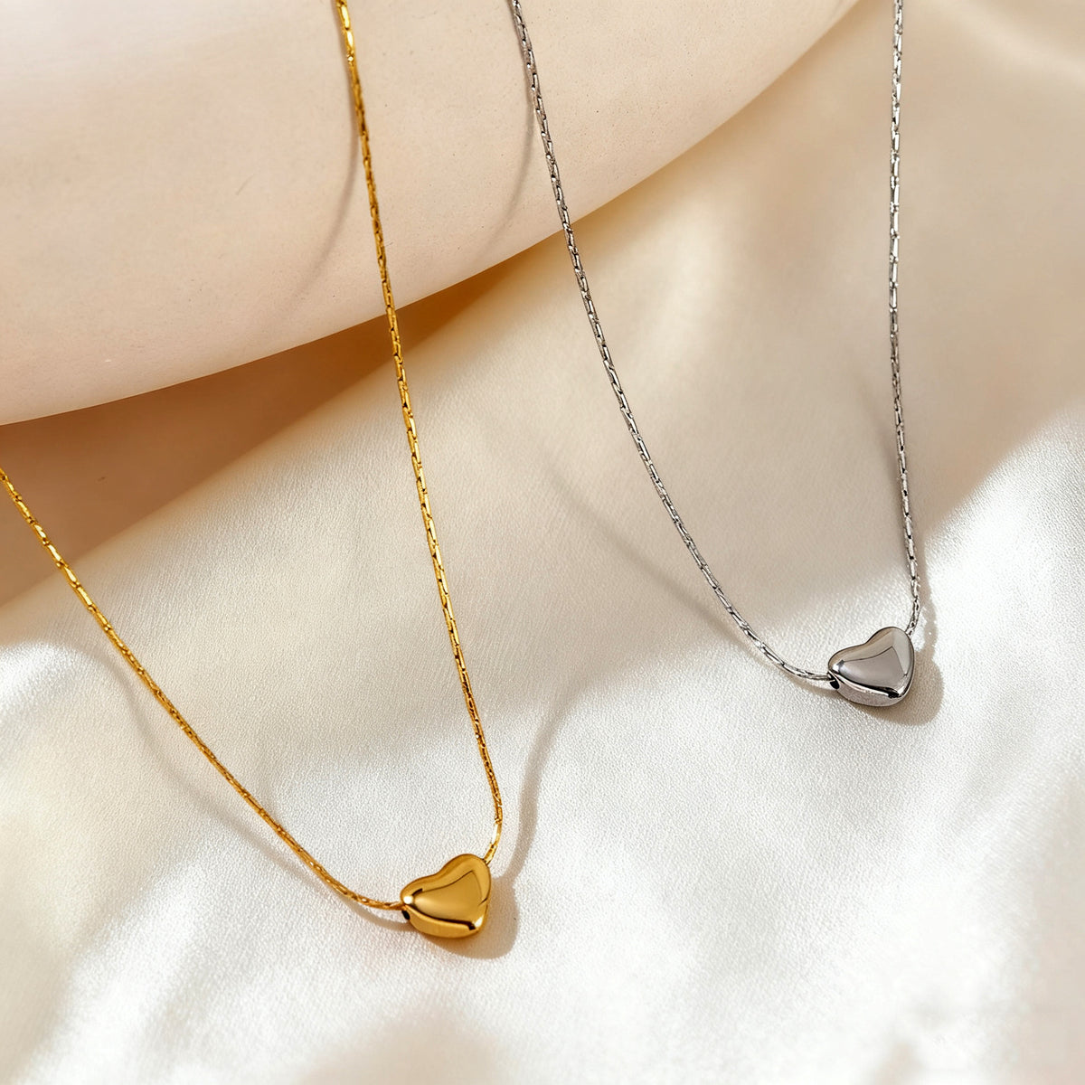 1-heart Necklace Stainless Steel Heart Necklace