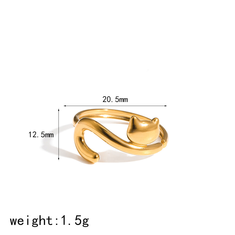 Ring #2 Stainless Steel Cat Ring