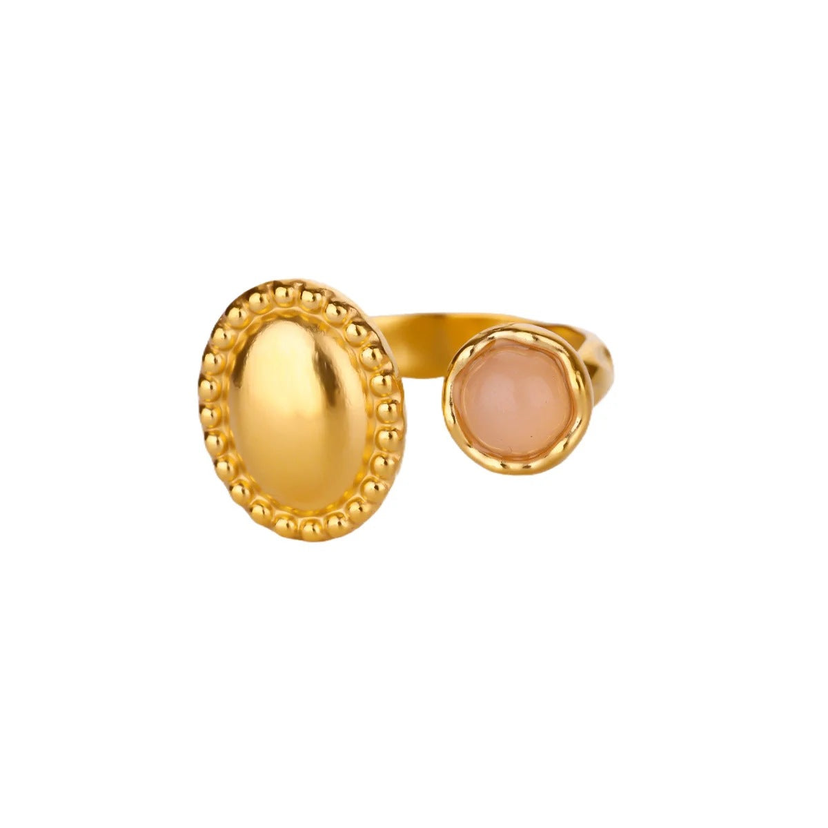 Ring #1 304 Stainless Steel Natural Stone Shaped Ring
