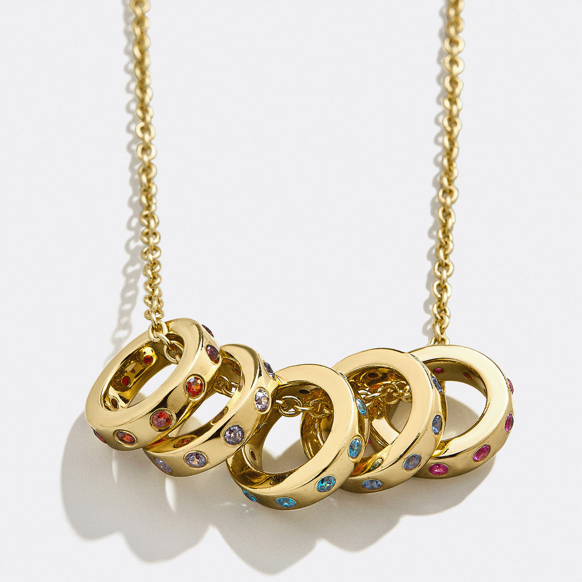 December Pendant Titanium steel round pendant with diamonds (without chain)