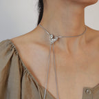 Liquid metal irregular love necklace