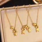 Girl Stainless Steel Heart Girl Necklace