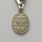 Steel Stainless Steel Beaded Cross Portrait Bracelet