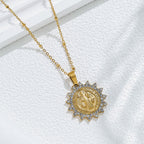 Necklace #3 304 Stainless Steel Diamond-set Portrait Necklace