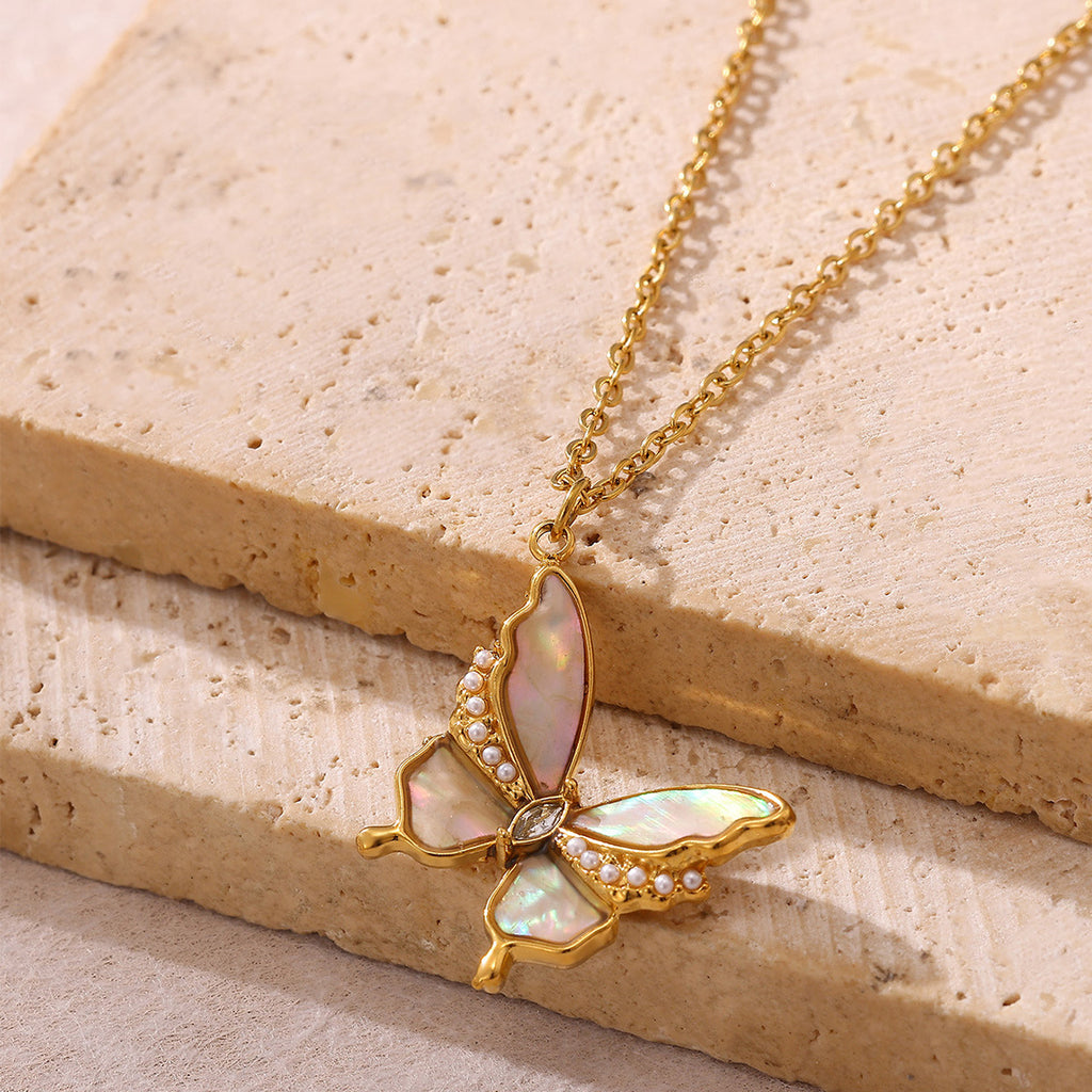 Necklace #2 304 Stainless Steel Butterfly Necklace